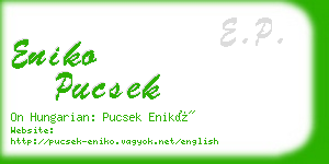 eniko pucsek business card